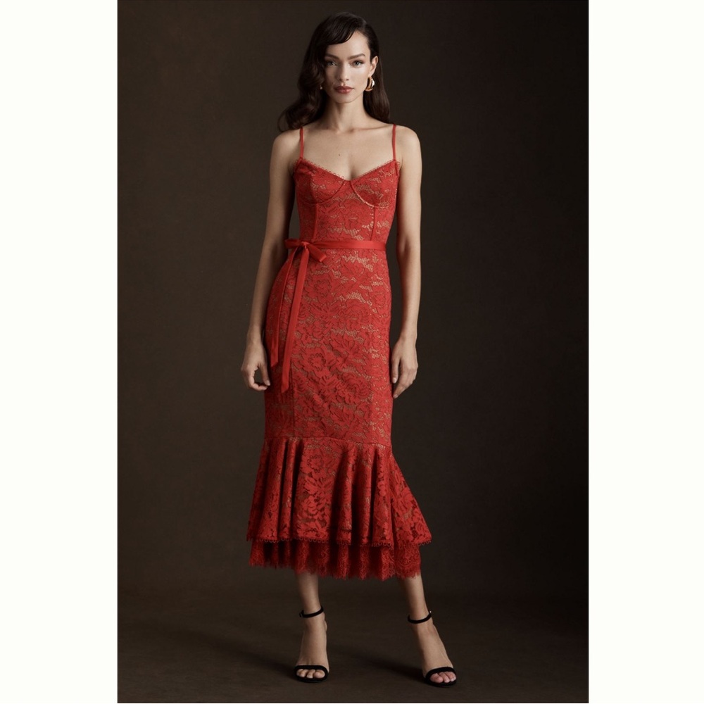 V. Chapman Naomi Lace Midi Dress